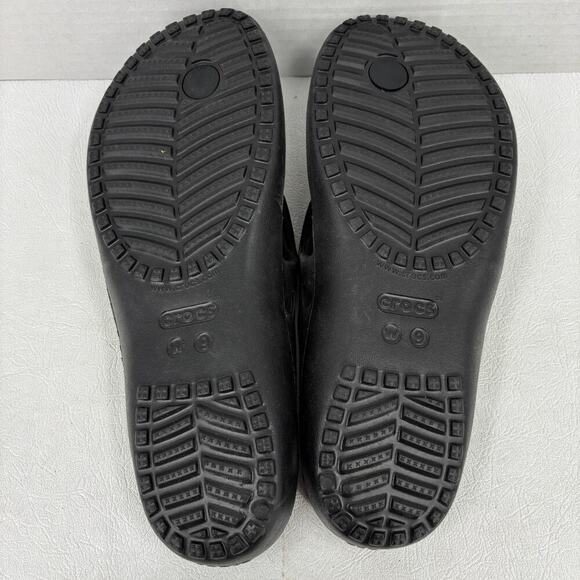 Crocs Kadee II Flip Flop Sandals Womens Size 9 Black Toe Post Thong Comfort - Picture 7 of 9